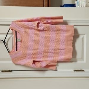 St John's Bay pink and orange sweater.